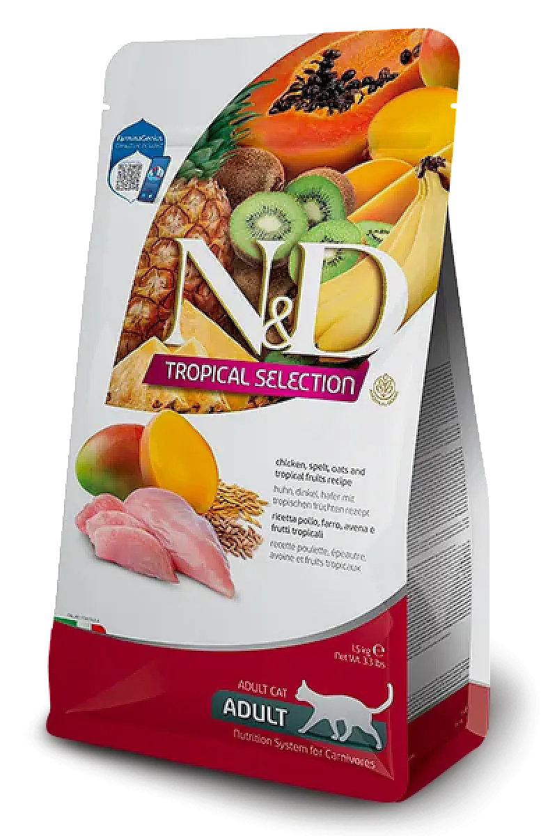 N&D Tropical Selection Tavuklu ve Tropikal Meyveli Yetişkin Kedi Maması