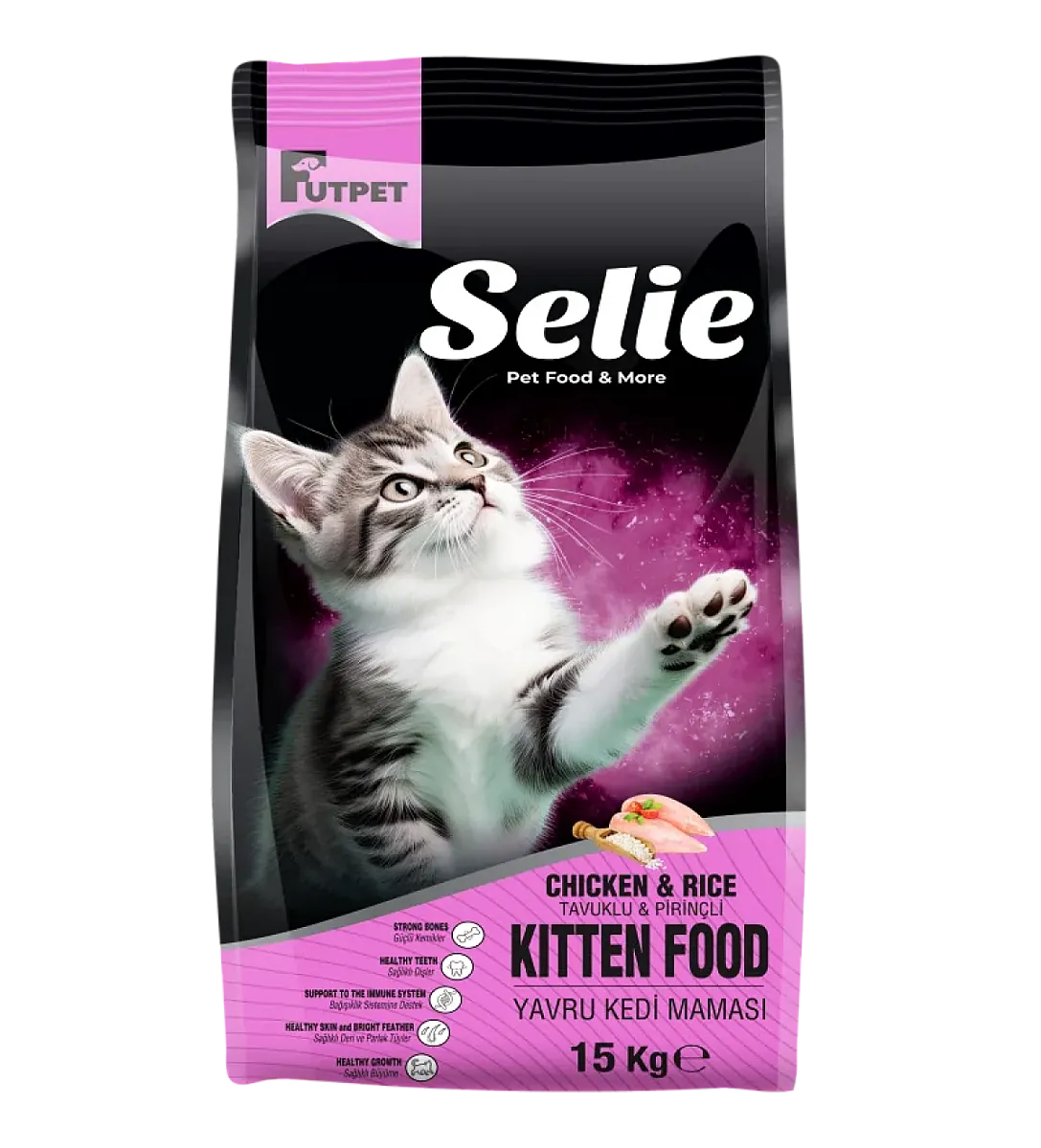Futpet Selie Tavuklu ve Pirinçli Yavru Kedi Maması 15 Kg