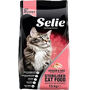 Futpet Selie Tavuklu ve Pirinçli Kısırlaştırılmış Kedi Maması 15 Kg