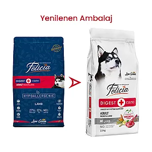 Felicia Hipoalerjenik Orta ve Büyük Irk Kuzulu Düşük Tahıllı Yetişkin Köpek Maması 15kg - 1