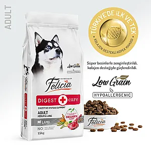 Felicia Hipoalerjenik Orta ve Büyük Irk Kuzulu Düşük Tahıllı Yetişkin Köpek Maması 15kg - 2
