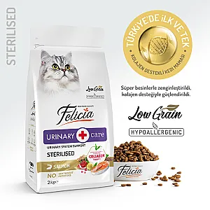 Felicia Hipoalerjenik Üriner Sağlığı İçin Somonlu Düşük Tahıllı Kısırlaştırılmış Kedi Maması 2 kg - 2