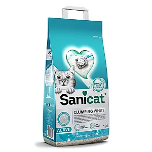 Sanicat Clumping White Active Marsilya Sabunlu Kedi Kumu 10L
