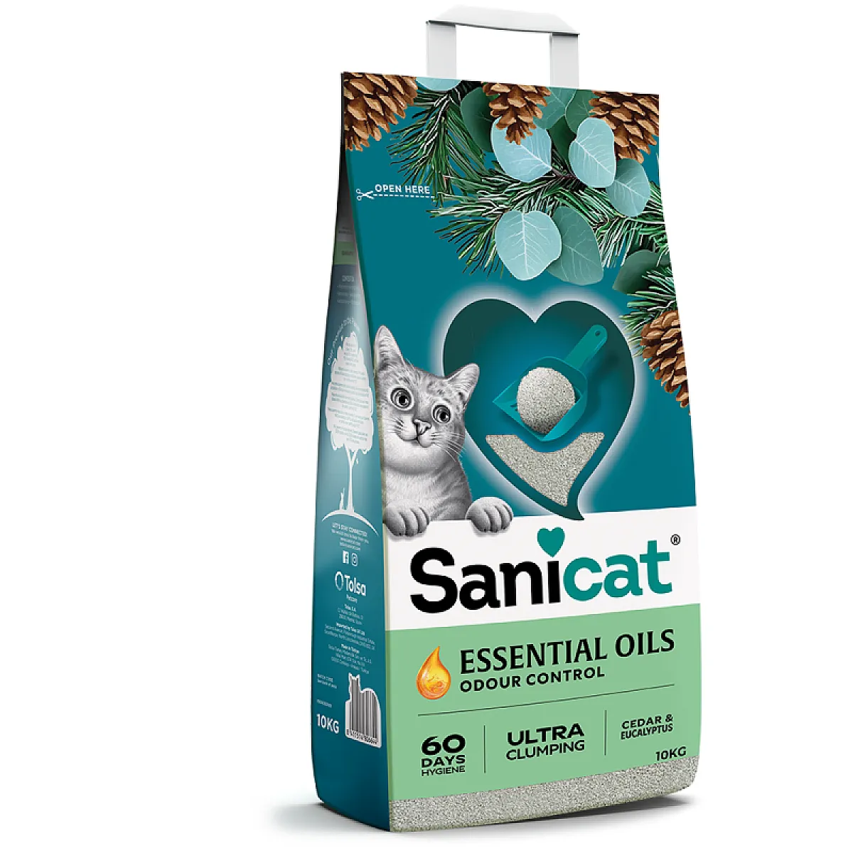 Sanicat Essential Oils Sedir ve Okaliptüs Kokulu Kedi Kumu 10 Kg