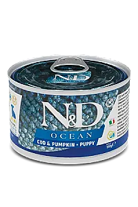 N&D Ocean Morina Balıklı ve Balkabağı Tahılsız Küçük Irk Yetişkin Köpek Konservesi 140 gr - 1