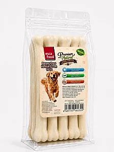 Esca Food Beyaz Pres Kemik Köpek Ödülü  22 cm 10'lu - 1