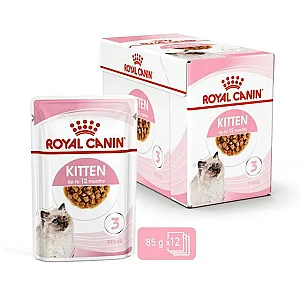 Royal Canin Kitten Gravy sos içinde taneler yavru kedi yaş maması 12 x 85 g kutusu - 1