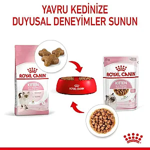 Royal Canin Kitten Gravy sos içinde taneler yavru kedi yaş maması 12 x 85 g kutusu - 10