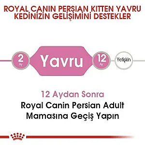 Royal Canin Persian Kitten İran kedisi yavru kuru kedi maması 2 kg paketi - 6