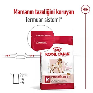Royal Canin Medium Adult orta ırk yetişkin köpek maması 15 kg paketi - 4