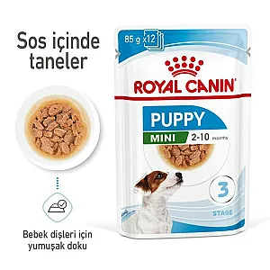 Royal Canin Mini Puppy Gravy küçük ırk yavru yaş köpek maması 85 g poşeti - 2
