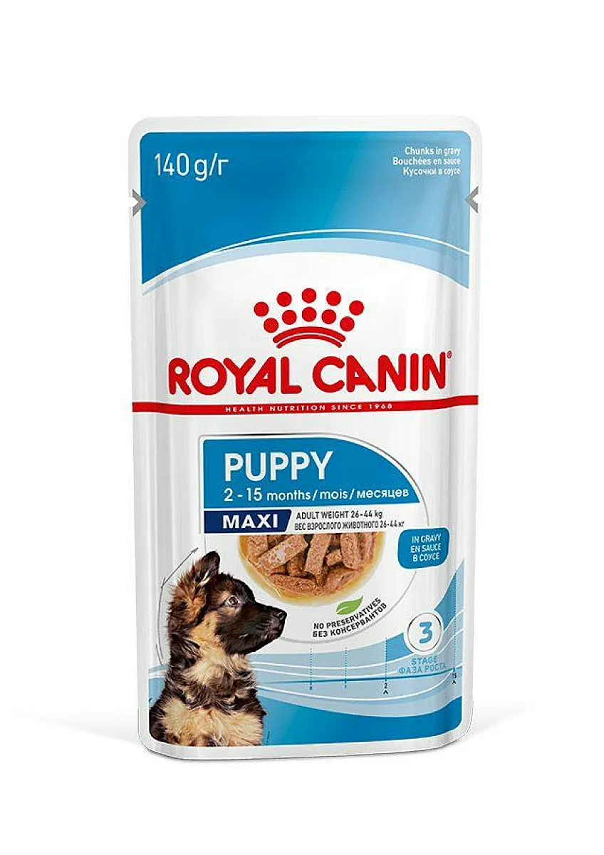 Royal Canin Maxi Puppy Gravy büyük ırk yavru yaş köpek maması 140 g poşeti