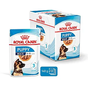 Royal Canin Maxi Puppy Gravy büyük ırk yavru yaş köpek maması 140 g poşeti - 3