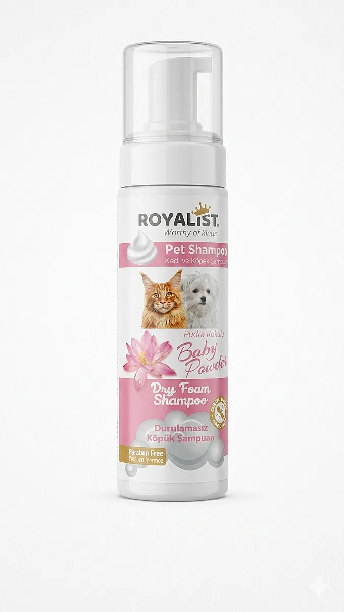 ROYALIST baby powder kedi ve köpek köpük şampuanı 200 ml