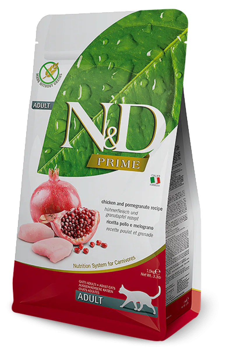 N&D Prime Tavuklu ve Narlı Tahılsız Yetişkin Kedi Maması
