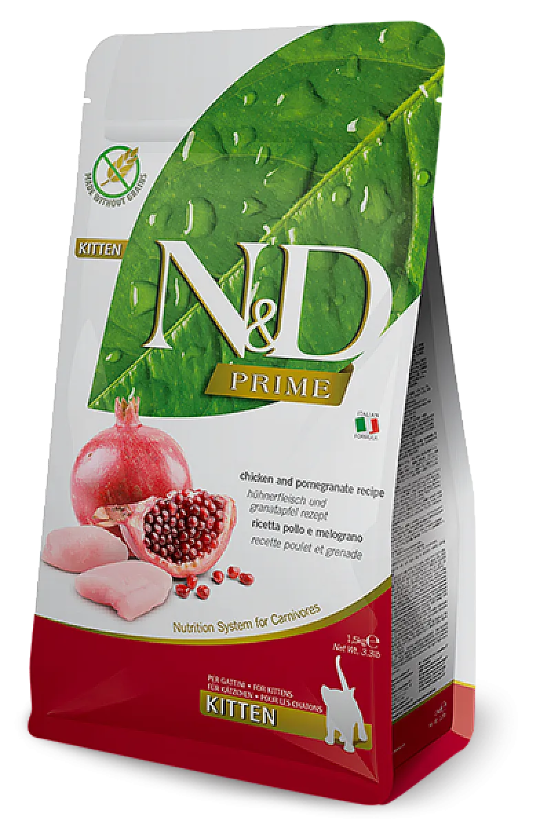 N&D Prime Tavuklu ve Narlı Tahılsız Yavru Kedi Maması