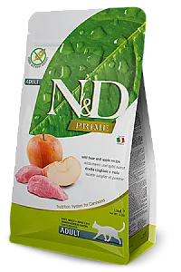 N&D Prime Yaban Domuzu Etli ve Elmalı Tahılsız Yetişkin Kedi Maması - 1