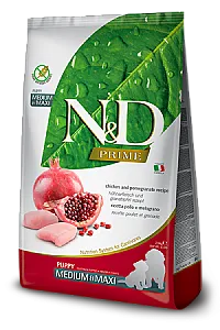 N&D Prime Tavuklu ve Narlı Tahılsız Orta ve Büyük Irk Yavru Köpek Maması - 1