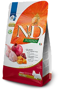 N&D Pumpkin Bıldırcın Etli Bal Kabaklı ve Narlı Tahılsız Küçük Irk Yetişkin Köpek Maması 2 kg - 1