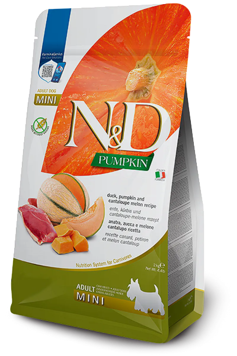 N&D Pumpkin Ördek Etli Bal Kabaklı ve Kavunlu Tahılsız Küçük Irk Yetişkin Köpek Maması 2 kg