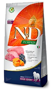 N&D Pumpkin Kuzu Etli Bal Kabaklı ve Yaban Mersinli Tahılsız Dev Irk Yetişkin Köpek Maması 12 kg - 1