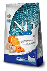 N&D Ocean Morina Balıklı Bal Kabaklı ve Portakallı Tahılsız Küçük Irk Yetişkin Köpek Maması - 1