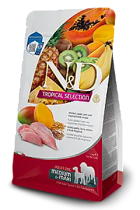 N&D Tropical Selection Tavuklu Tropikal Meyveli Ata Tahıllı Orta ve Büyük Irk Yetişkin Köpek Maması - 1