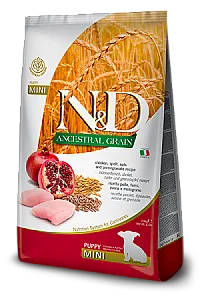 N&D Ancestral Grain Tavuklu Narlı Kılçıksız Buğdaylı Yulaflı Küçük Irk Yavru Köpek Maması - 1