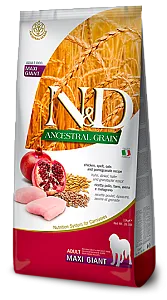 N&D Ancestral Grain Tavuklu Narlı Kılçıksız Buğdaylı Yulaflı Dev Irk Yetişkin Köpek Maması 12 kg - 1