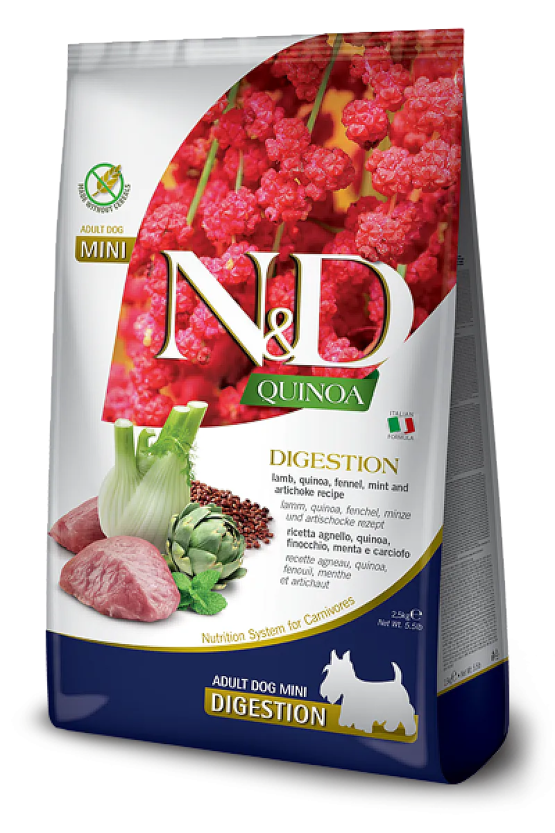 N&D Quinoa Digestion Kuzu Etli ve Rezeneli Mini Tahılsız Yetişkin Köpek Maması