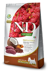 N&D Quinoa Skin & Coat Geyik Etli ve Hindistan Cevizli Mini Tahılsız Yetişkin Köpek Maması