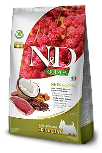 N&D Quinoa Skin & Coat Ördek Etli ve Hindistan Cevizli Mini Tahılsız Yetişkin Köpek Maması
