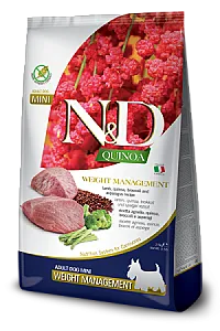 N&D Quinoa Weight Management Kuzu Etli ve Brokolili Mini Tahılsız Yetişkin Köpek Maması