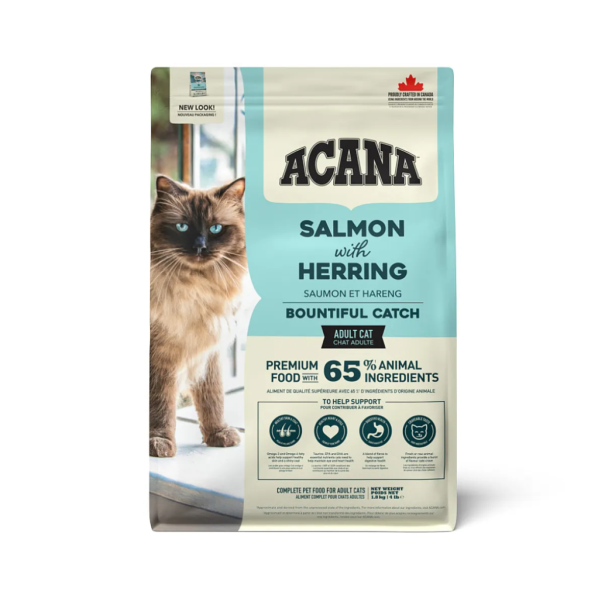 Acana Bountiful Catch Somonlu ve Ringa Balıklı Yetişkin Kedi Maması 1.8 kg