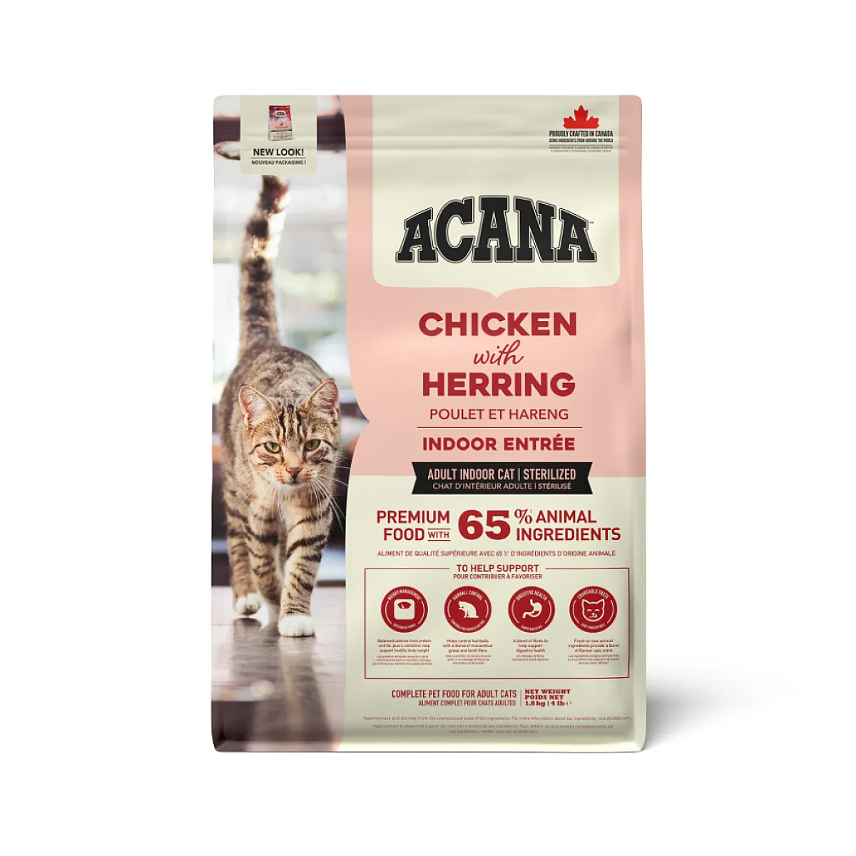 Acana Indoor Entrée Tavuklu ve Ringa Balıklı Kısırlaştırılmış Kedi Maması 1.8 kg