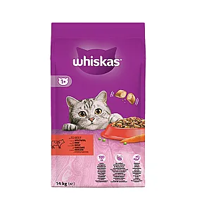 Whiskas Sığır Etli Yetişkin Kuru Kedi Maması 14 kg - 1