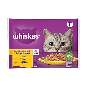 Whiskas Kümes Hayvanları Ziyafeti Yaş Kedi Maması 4 x 85 g - 1