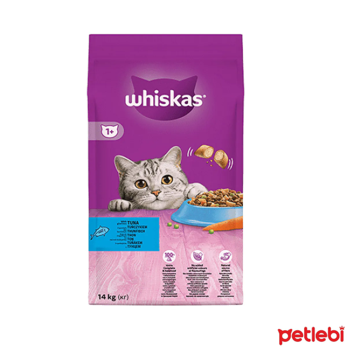 Whiskas Ton Balıklı ve Sebzeli Yetişkin Kuru Kedi Maması 14 kg