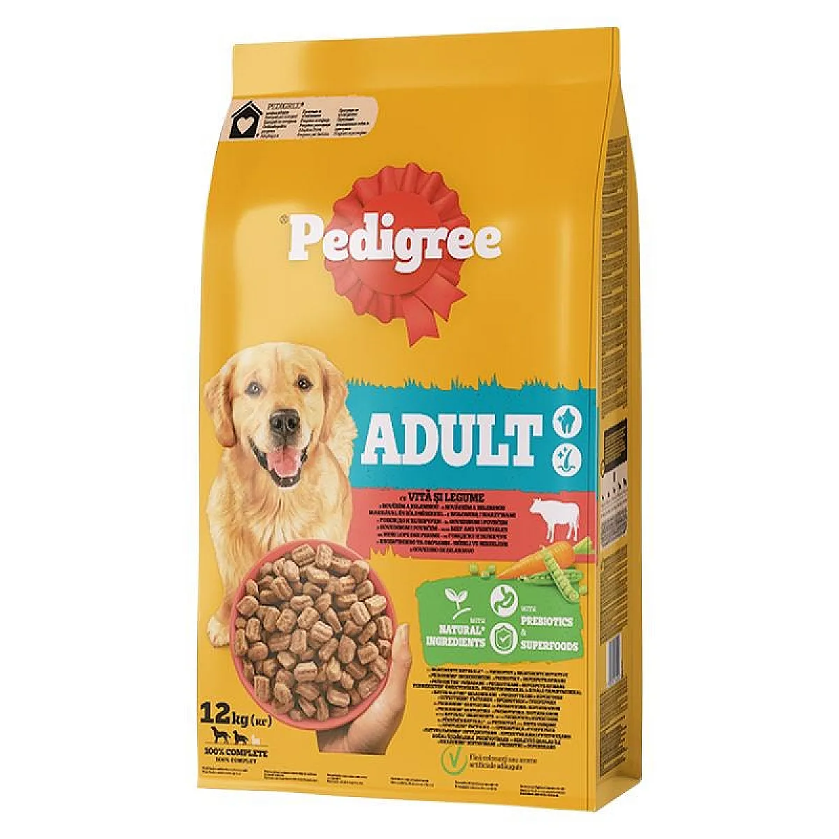 Pedigree Sığır Etli ve Sebzeli Yetişkin Köpek Maması 12 kg