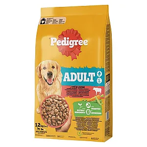 Pedigree Sığır Etli ve Sebzeli Yetişkin Köpek Maması 12 kg - 1