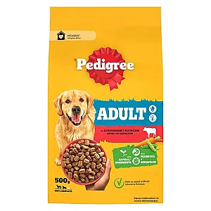 Pedigree Sığır Etli ve Sebzeli Yetişkin Köpek Maması 500 g - 1