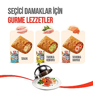 Wanpy Crunch Somon ve Havyarlı Kedi Ödül Maması 60 g - 4
