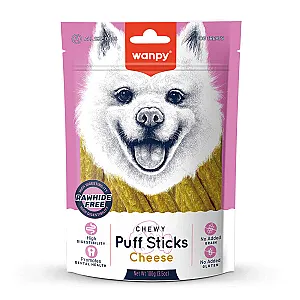 Wanpy Chewy Puff Sticks Tahılsız Peynirli Köpek Ödül Maması 100 g - 1