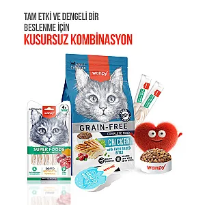 Wanpy Superfood Kuzulu, Pancarlı ve Zerdeçallı Krema Kedi Ödülü 5x14 g - 6
