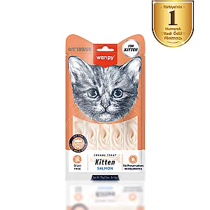 Wanpy Somonlu Yavru Kedi Krema Ödülü 5x14 g - 1