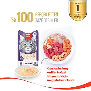 Wanpy Ton Balıklı ve Kızılcıklı Kısırlaştırılmış Kedi Krema Ödülü 5x14 g - 2