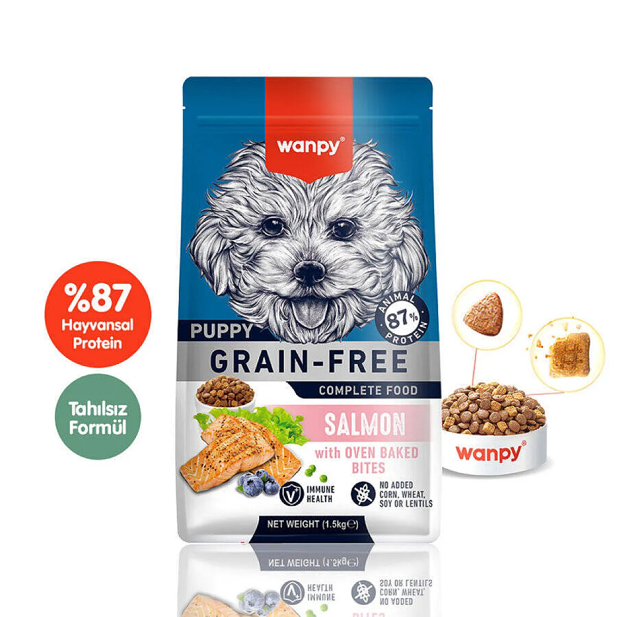 Wanpy Tahılsız Somonlu Yavru Köpek Maması 1,5 kg