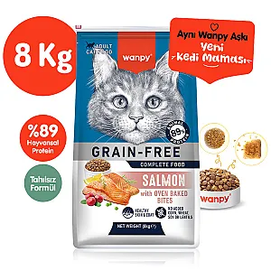 Wanpy Tahılsız Somonlu Yetişkin Kedi Maması 8 kg - 1