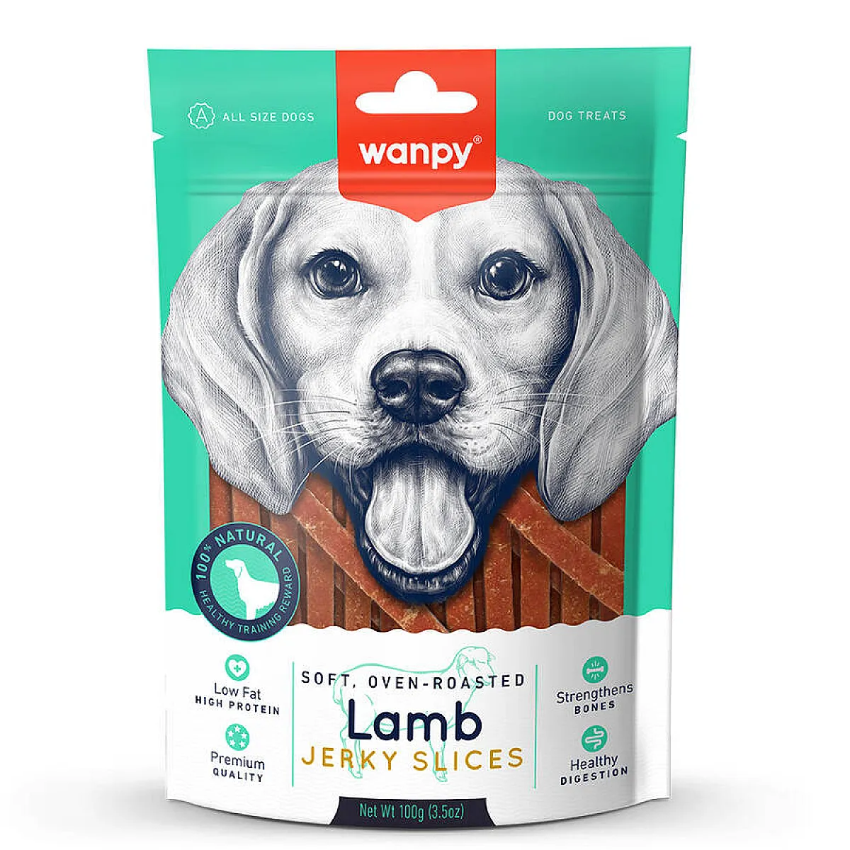 Wanpy Yumuşak Kuzu Eti Dilimleri Köpek Ödülü 100 g