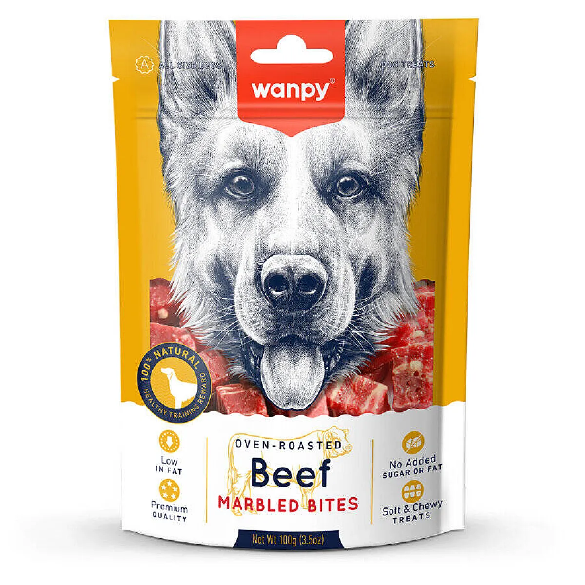 Wanpy Marbled Et Parçaları Köpek Ödülü 100 g